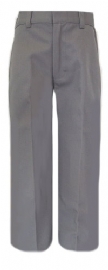 Boys Plain Front Grey Large Waist School Uniform Pants