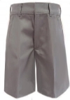 Boys Husky Flat Front  Adjustable Waist Grey Uniform Shorts