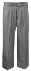 Royal Park Young Mens Tri-Blend Gray Pleated Uniform Pants