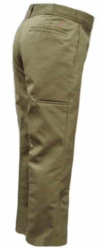 Young Men's School Uniform Twill Flat Front Pants in Khaki