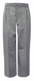 Rifle Junior Pleated Light Grey Uniform Pants